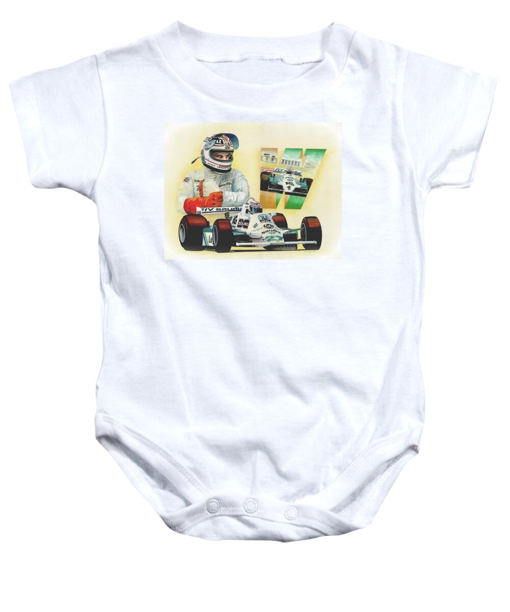 Watercolour Baby Onesie featuring the painting Okay Ajay by Simon Read