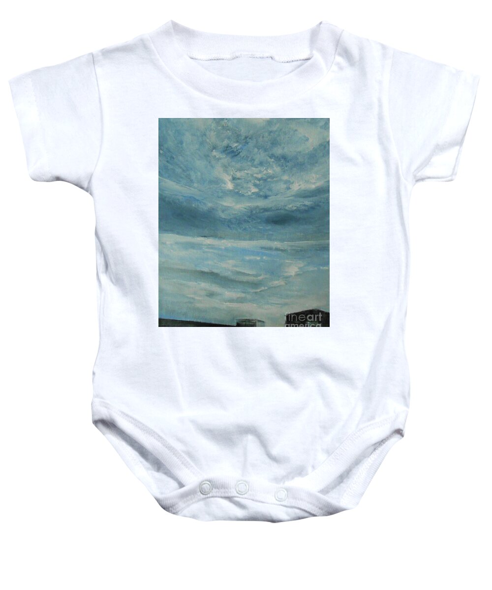 Abstract Baby Onesie featuring the painting On My Way Home by Jane See
