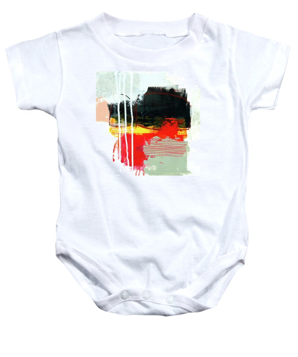 Abstract Art Baby Onesie featuring the painting One of These Days #4 by Jane Davies