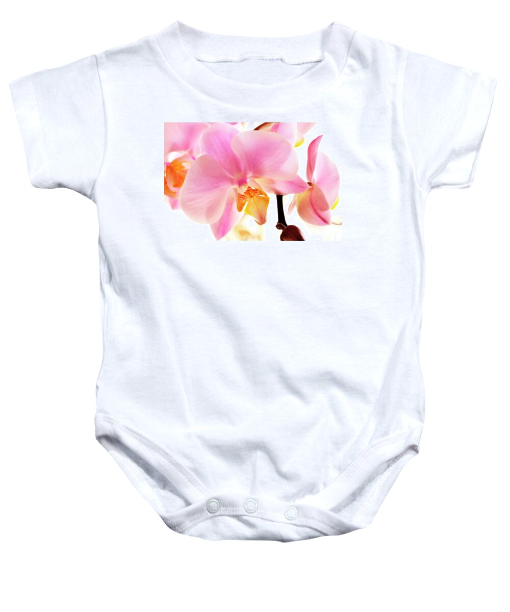 Phalaenopsis Baby Onesie featuring the photograph Orchids in Watercolor by Angie Tirado
