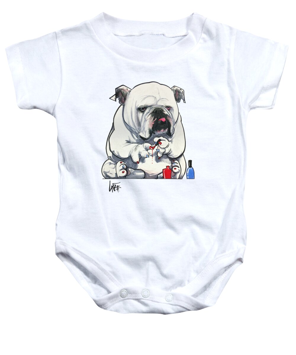 Owens Baby Onesie featuring the drawing Owens 5228 by John LaFree