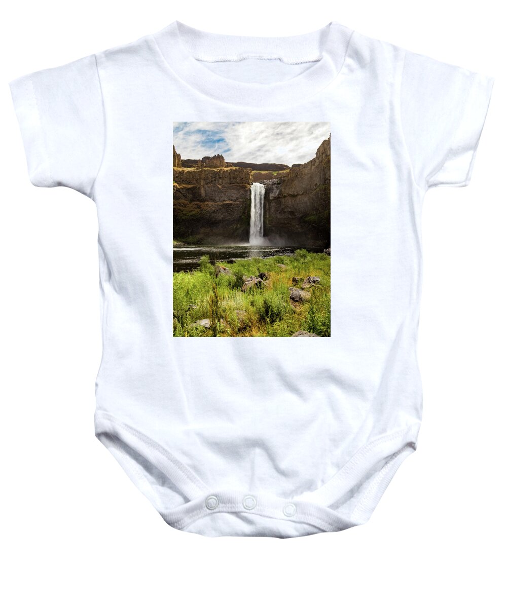 Palouse Falls Baby Onesie featuring the photograph Palouse at Noon by Joe Kopp