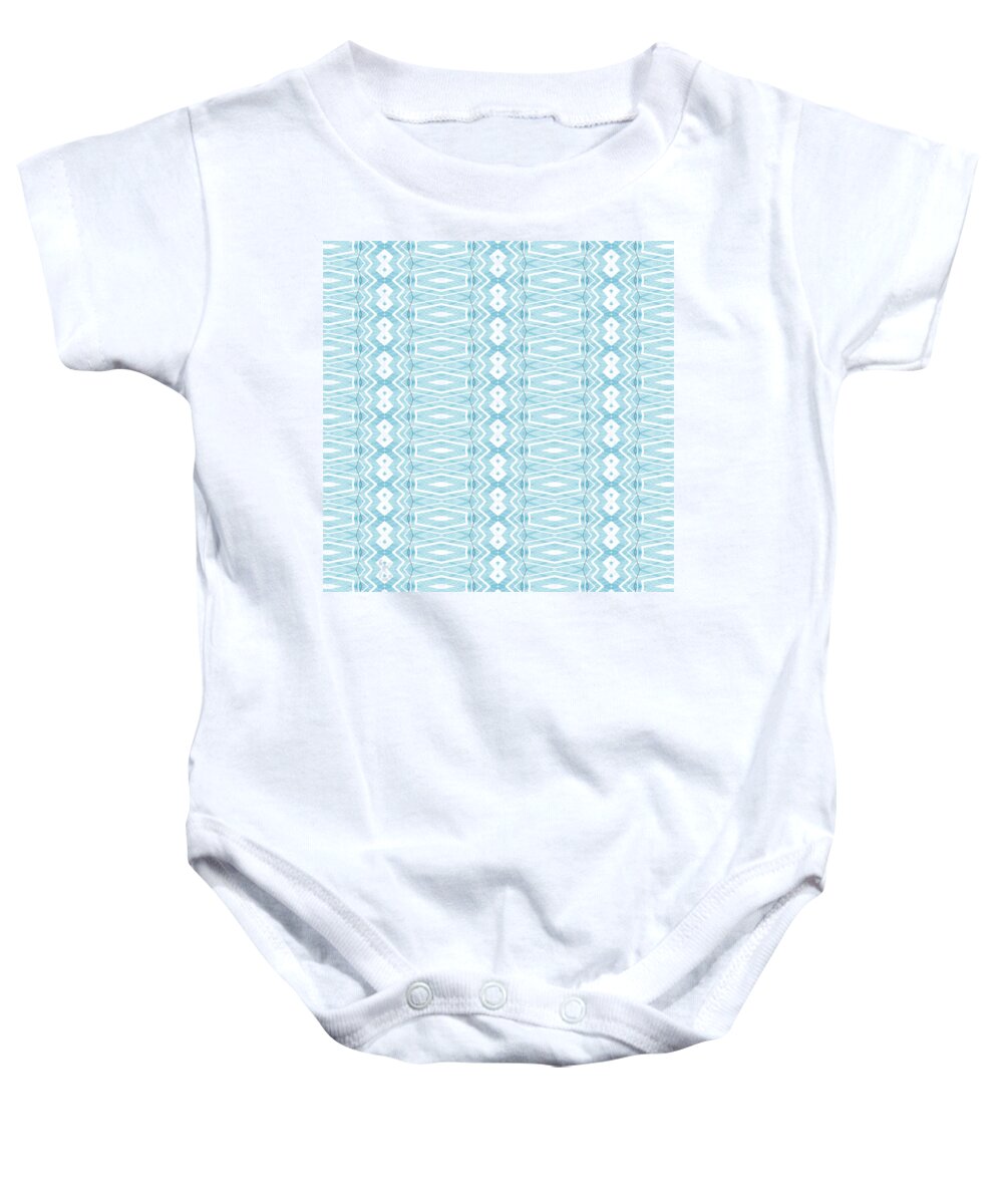 Symmetrical Baby Onesie featuring the digital art Pattern 3 by Angie Tirado