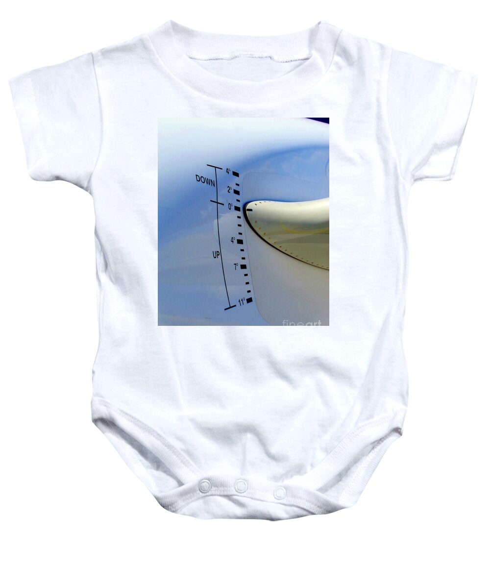 Trimmbare Höhenflosse Baby Onesie featuring the photograph Pendelruder / Trim Tab by Thomas Schroeder