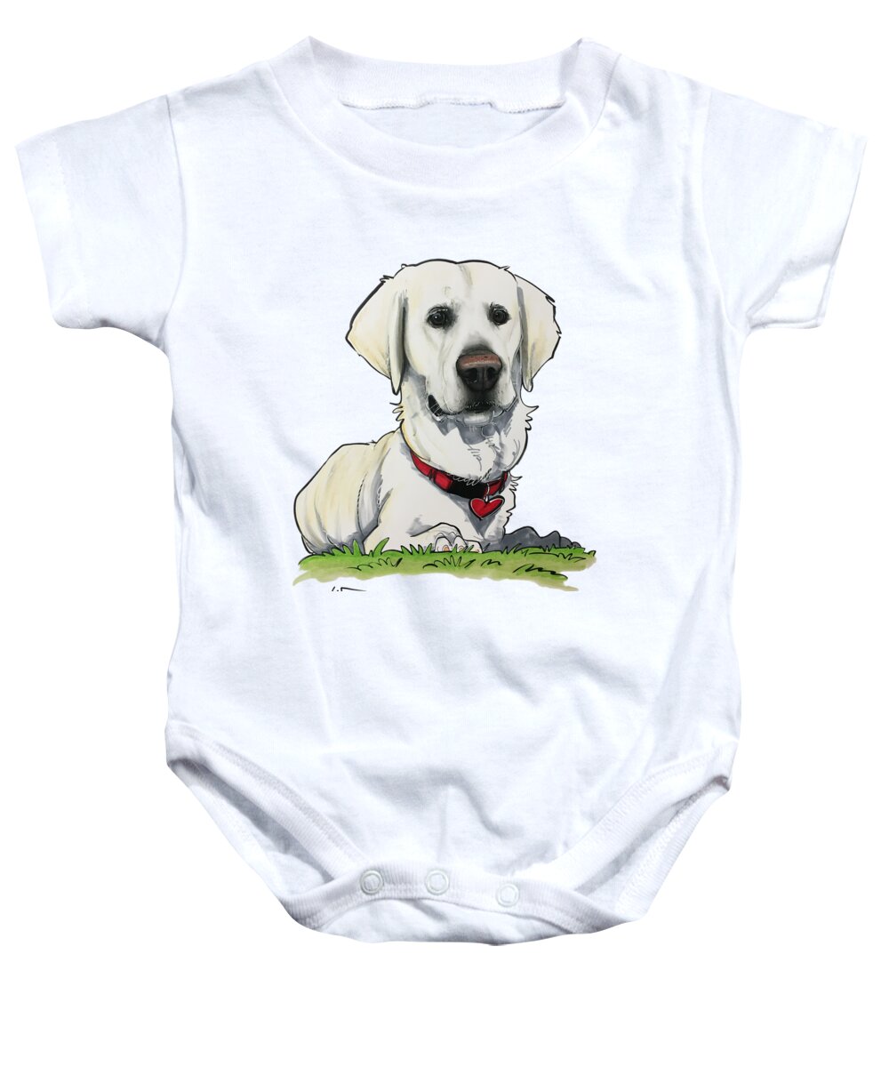 Phillips 4492 Baby Onesie featuring the drawing Phillips 4492 by Canine Caricatures By John LaFree