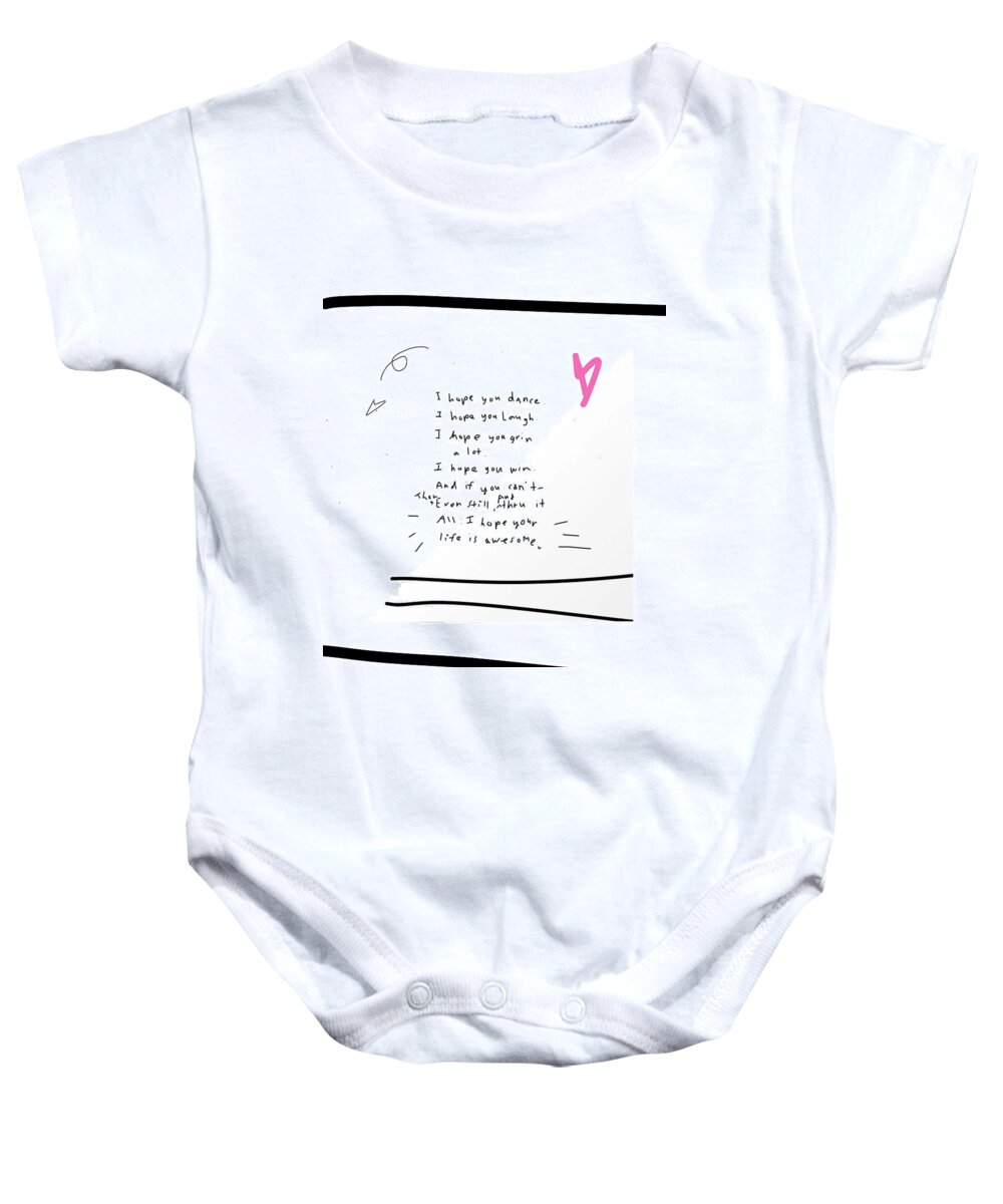 Heart Baby Onesie featuring the drawing Poem Illustrated by Ashley Rice