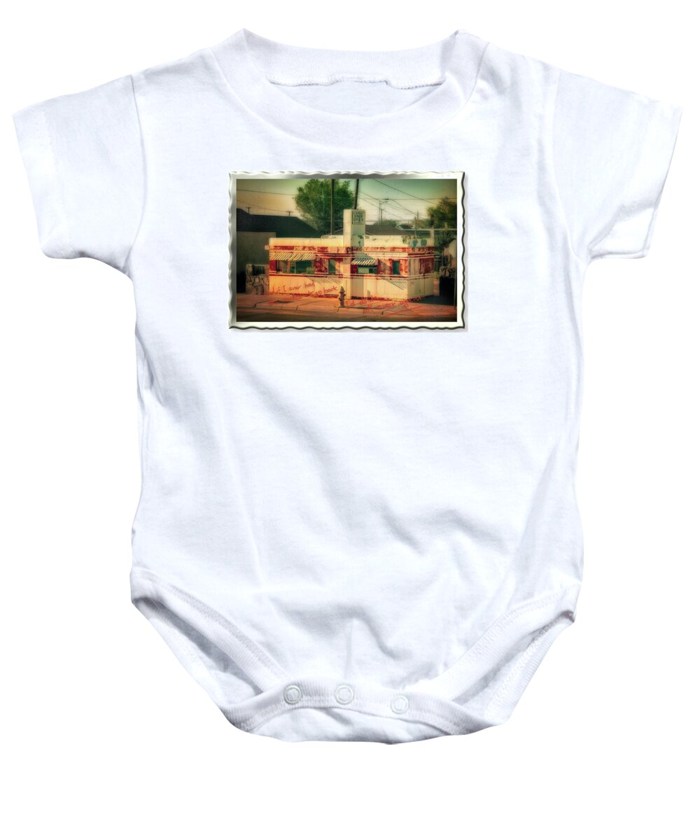 Highway Baby Onesie featuring the photograph Postcard for you N4 - The Diner by Micah Offman