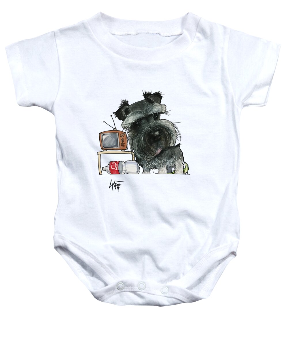 Salac 4534 Baby Onesie featuring the drawing Salac 4534 by Canine Caricatures By John LaFree