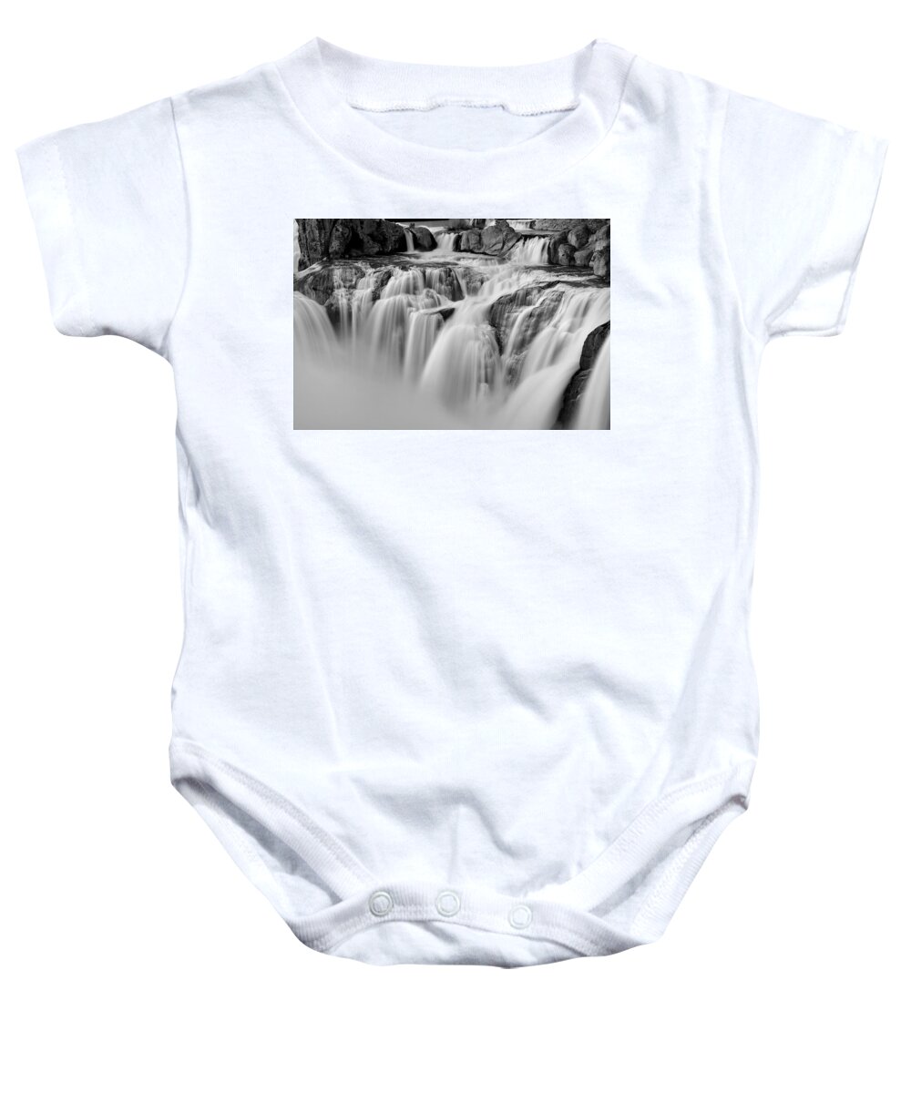 Shoshone Falls Baby Onesie featuring the photograph Silky Waters by Michael Morse