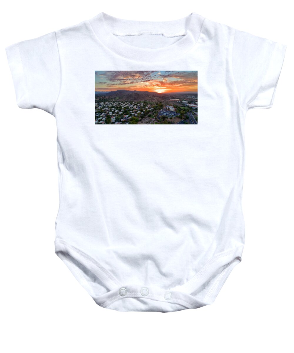 Sun Baby Onesie featuring the photograph Sky Art by Anthony Giammarino