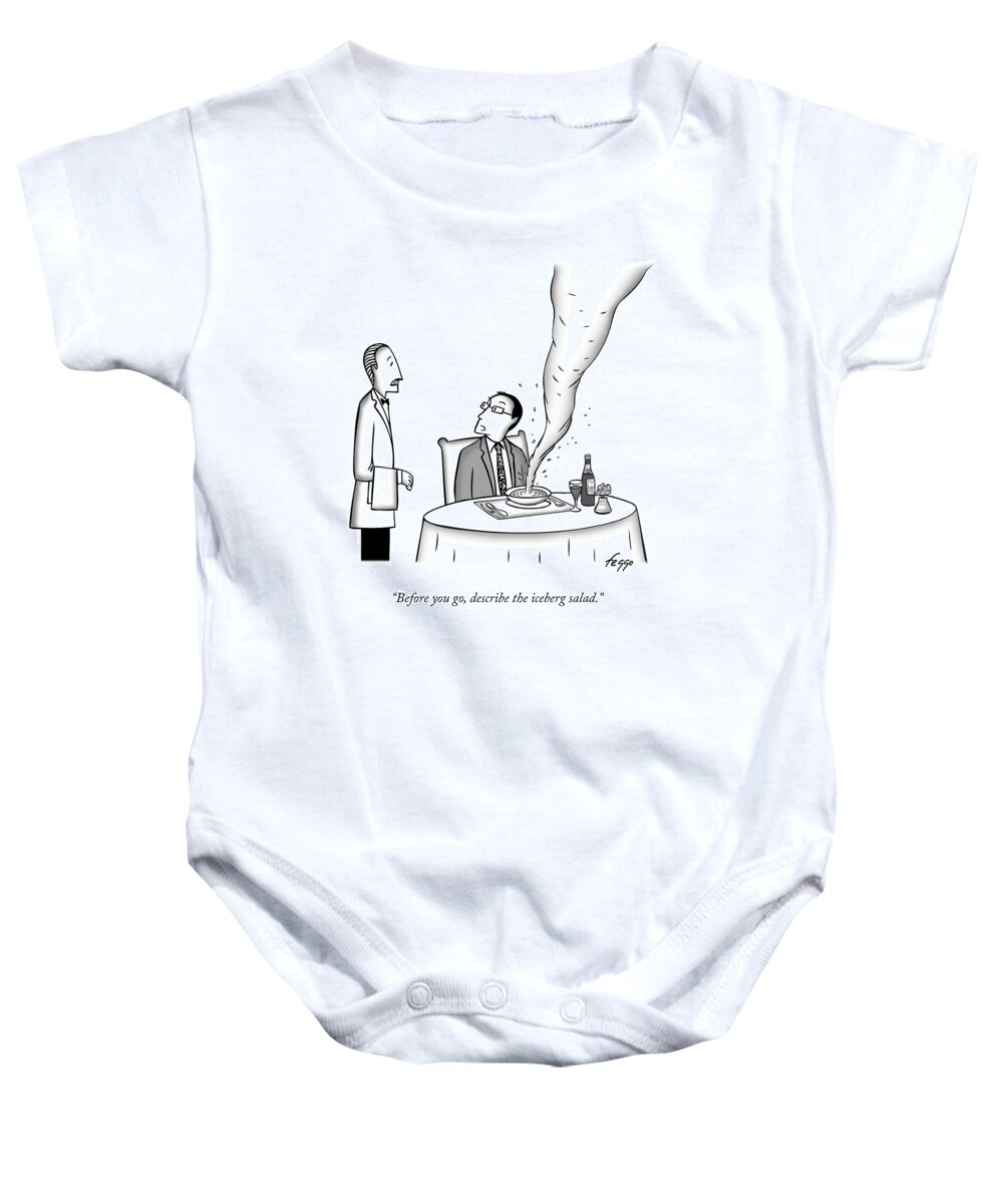Before You Go Baby Onesie featuring the drawing Soup Tornado by Felipe Galindo