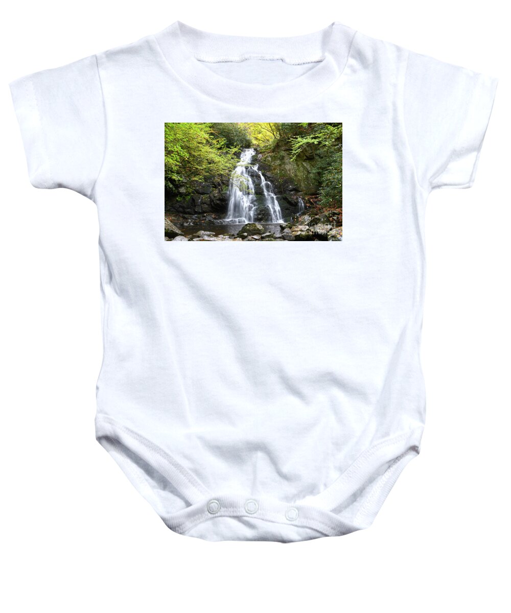 Spruce Flats Falls Baby Onesie featuring the photograph Spruce Flats Falls 5 by Phil Perkins
