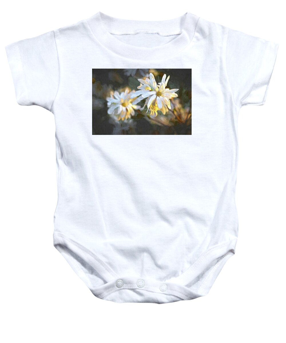 Flower Baby Onesie featuring the digital art Star Magnolia by Barry Wills