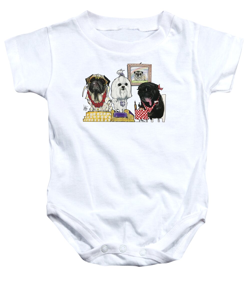 Storch 4362 Baby Onesie featuring the drawing Storch 4362 by Canine Caricatures By John LaFree