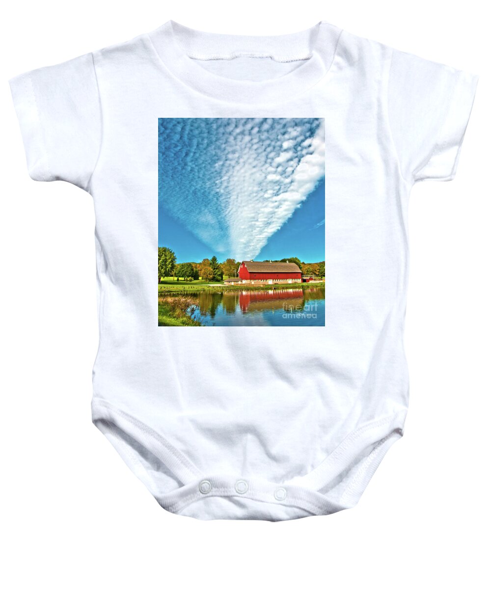 Barn Image Baby Onesie featuring the photograph Summer Jet Stream by Billy Knight