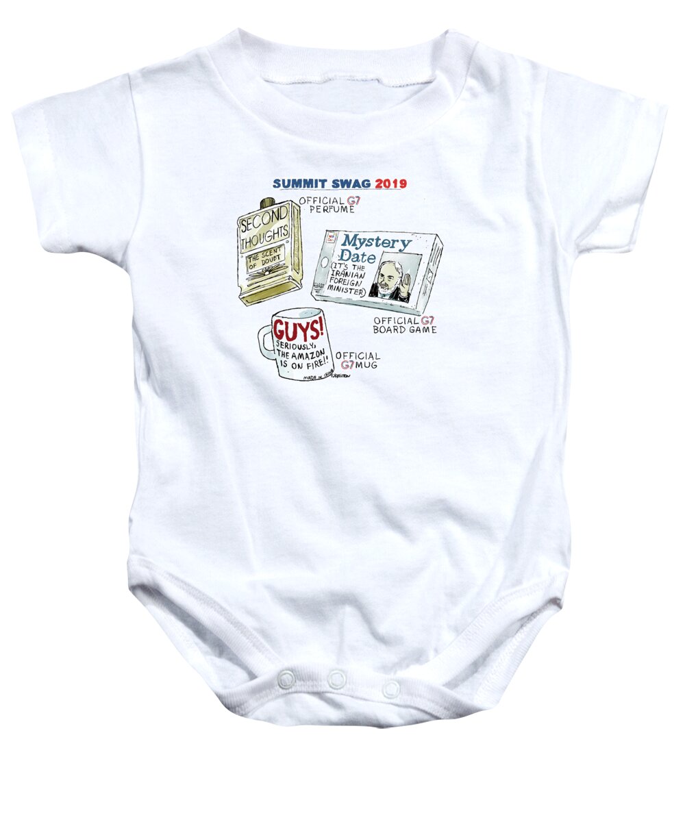 Captionless Baby Onesie featuring the drawing Summit Swag 2019 by Tim Hamilton