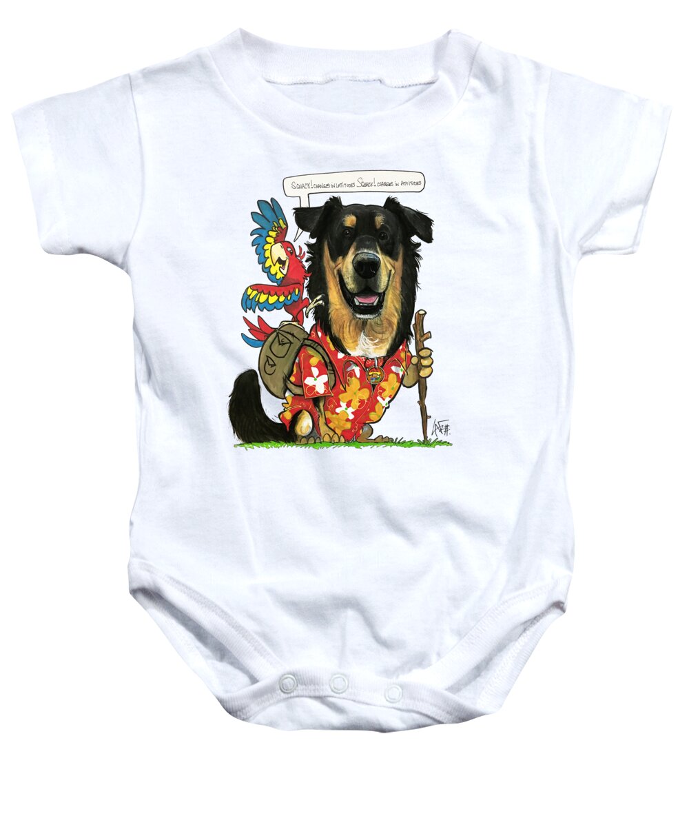 Sutherland Baby Onesie featuring the drawing Sutherland 5077 by John LaFree