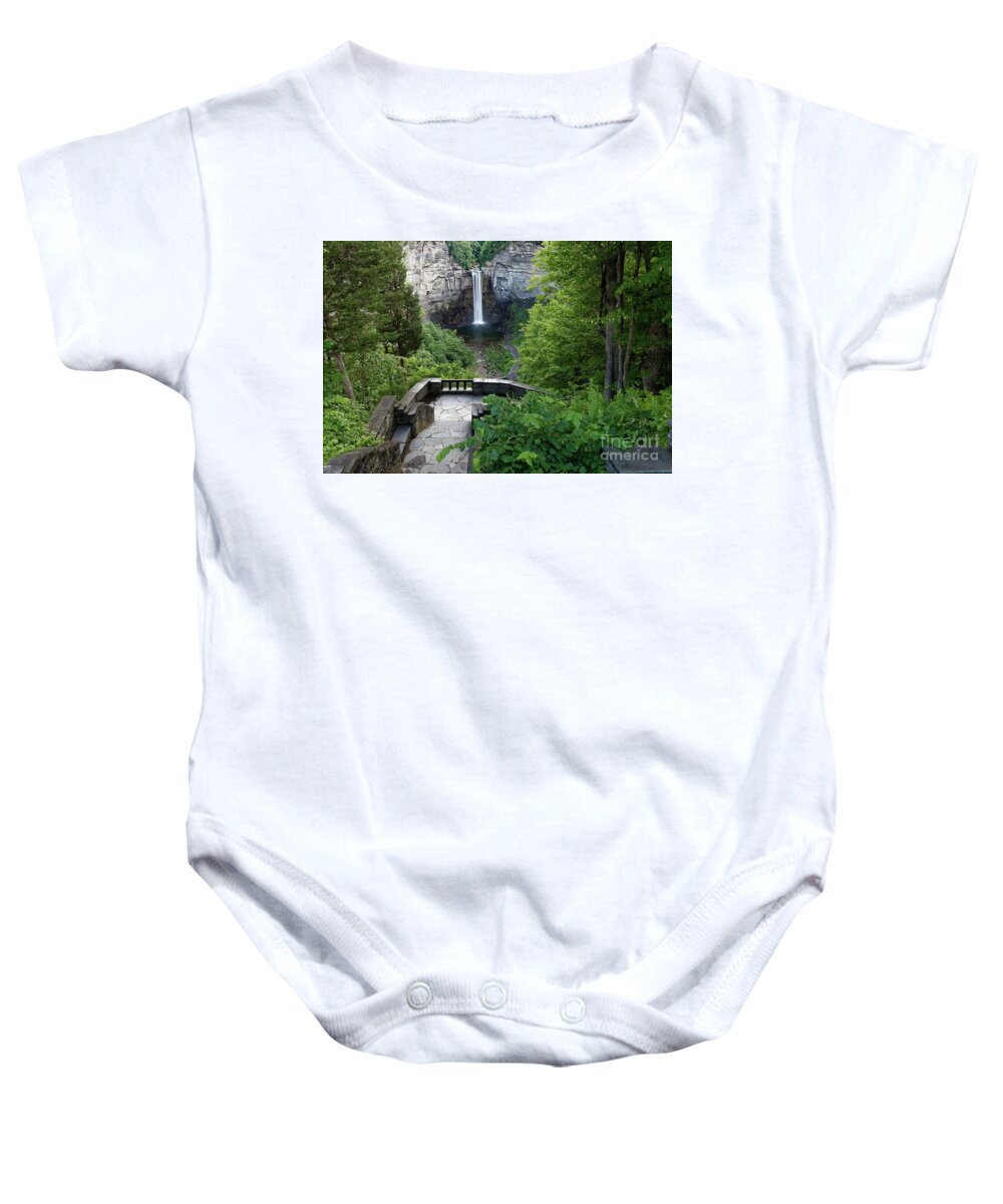 Waterfall Baby Onesie featuring the photograph Taughannock Falls, New York, USA by Kevin Shields