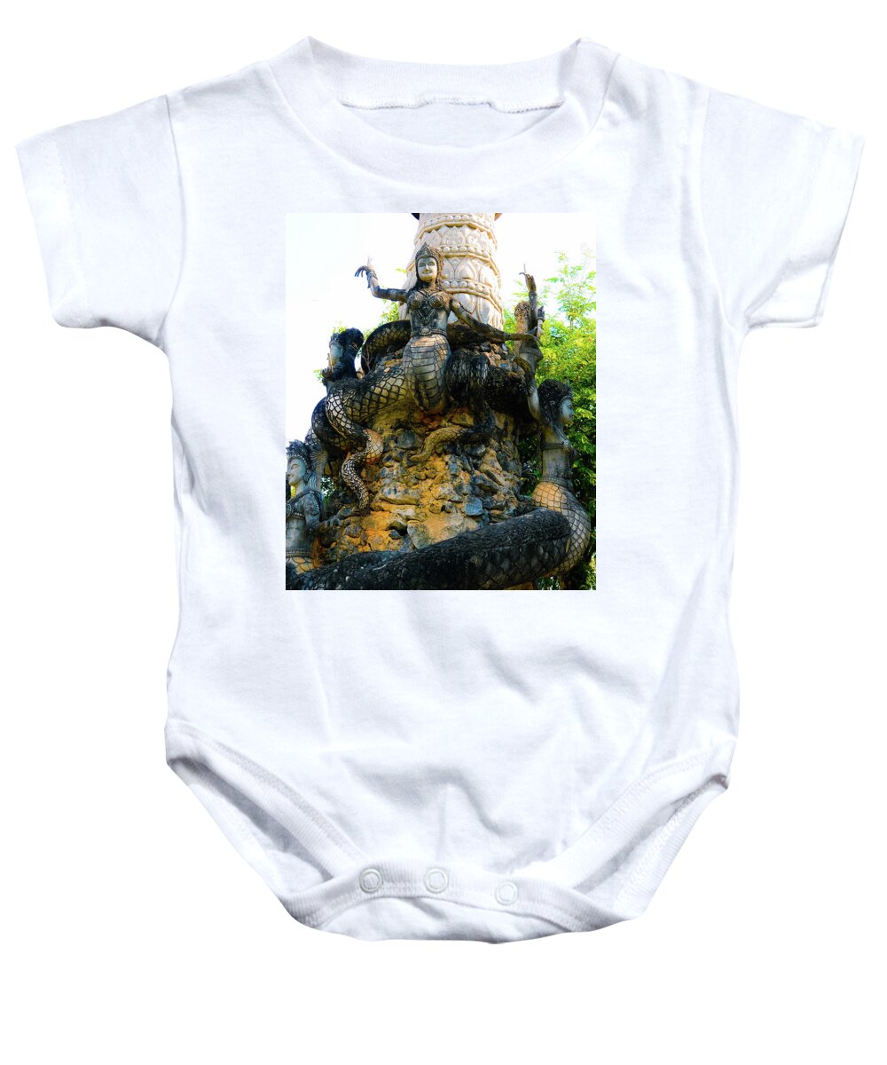 Buddhism Baby Onesie featuring the photograph The magic of Sala Kaew Ku by Jeremy Holton