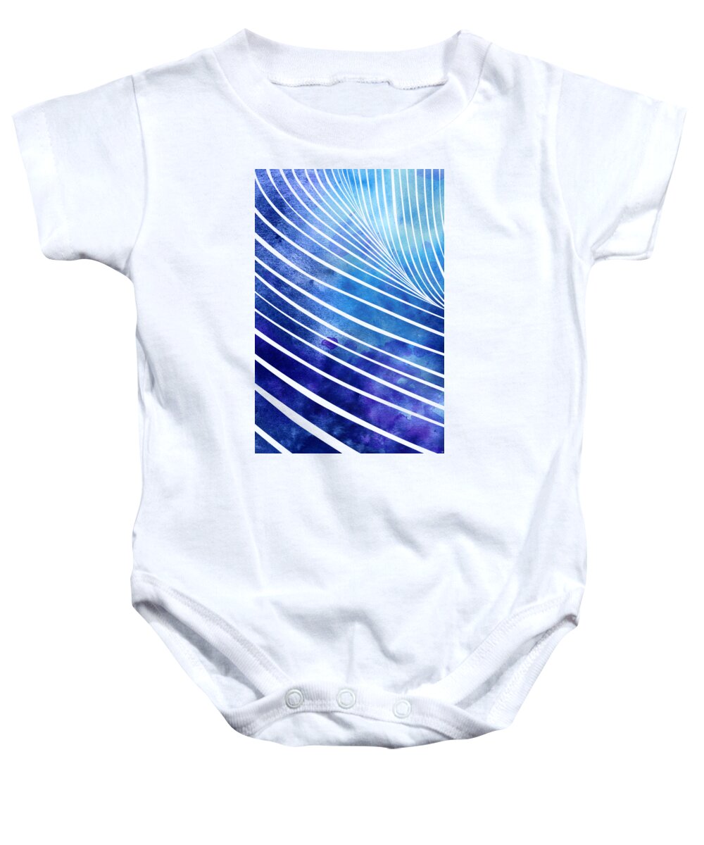 Swell Baby Onesie featuring the mixed media Tide XIV by Stevyn Llewellyn