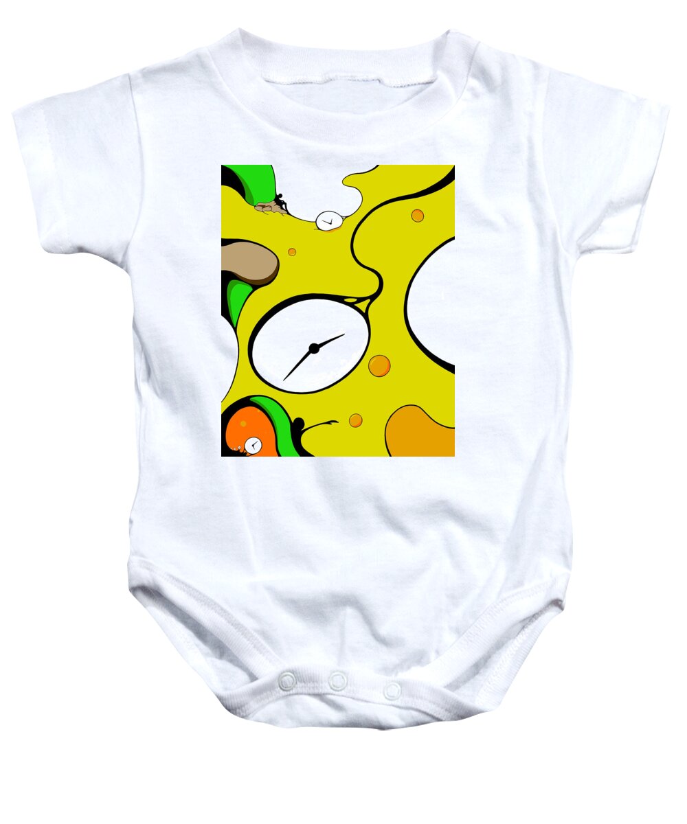 Clocks Baby Onesie featuring the drawing Time Lapse by Craig Tilley