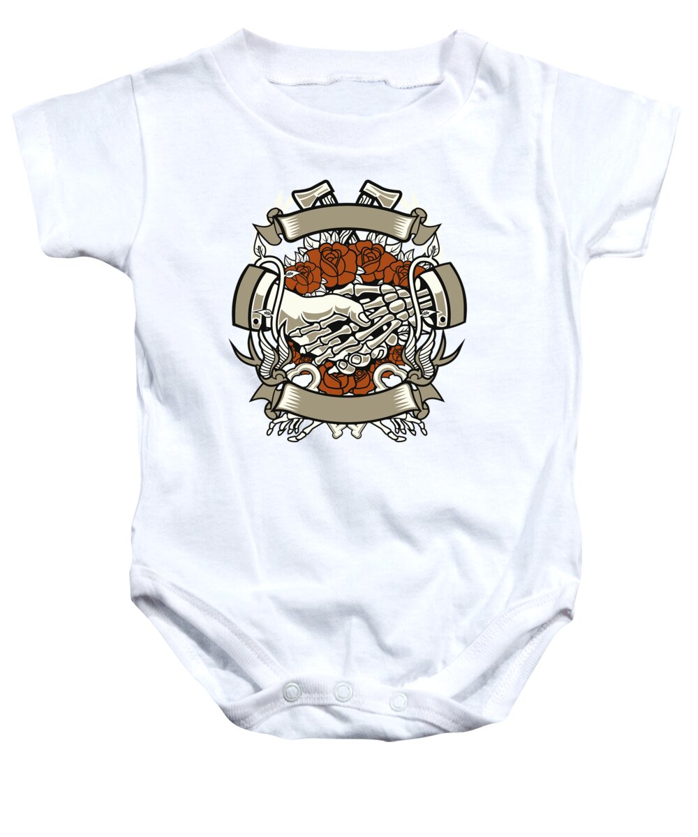 Together Baby Onesie featuring the digital art Together in life and death by Long Shot
