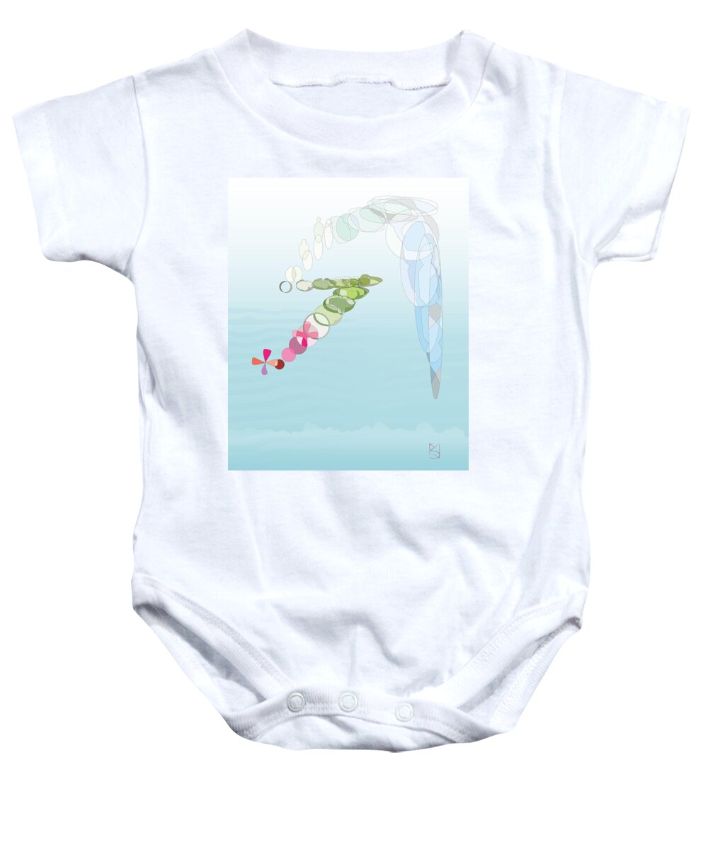 Tropical Baby Onesie featuring the digital art Transitions by Kevin McLaughlin
