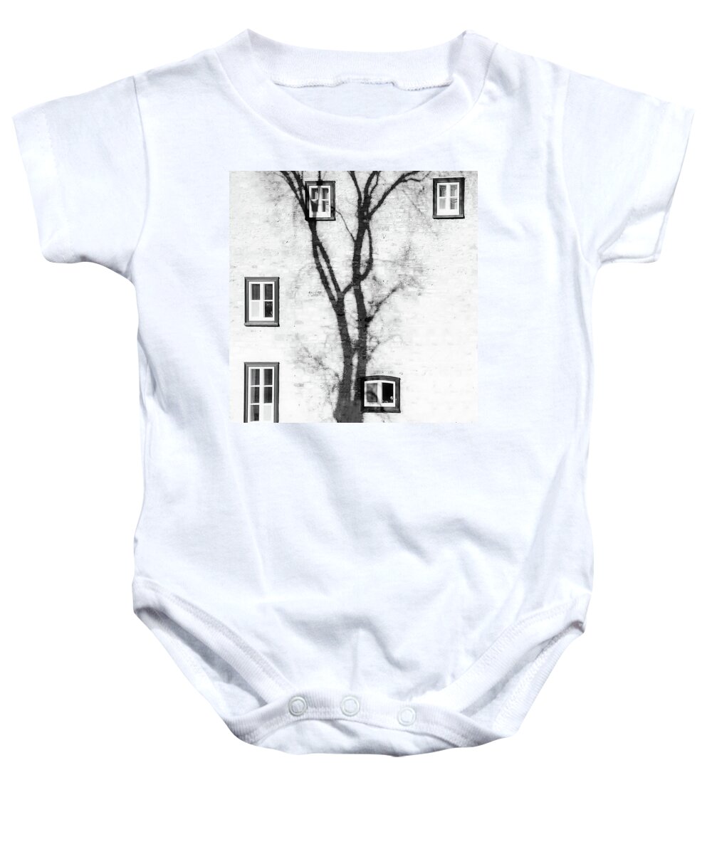 Tree Shadow Baby Onesie featuring the photograph Tree Shadow by Bill Cain