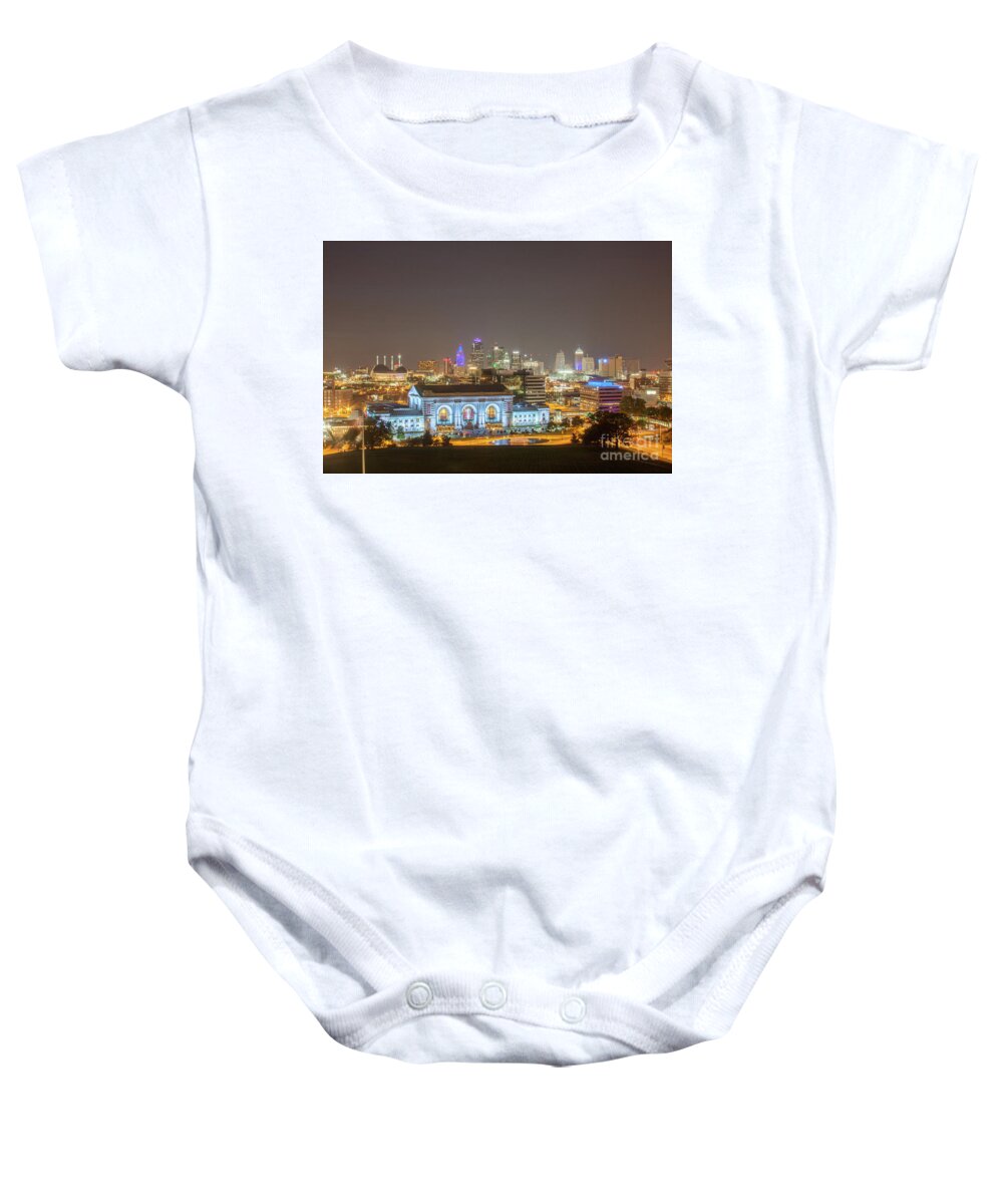 Union Station Baby Onesie featuring the photograph Union Station Kansas City 3 by Jim Schmidt MN