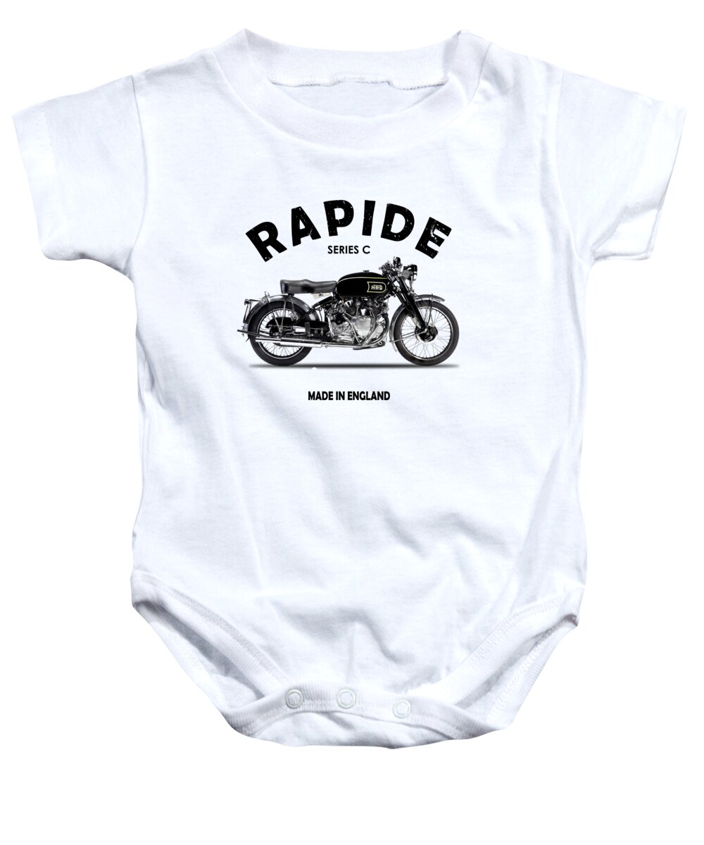 Vincent Rapide Baby Onesie featuring the photograph Vincent Rapide 1953 by Mark Rogan