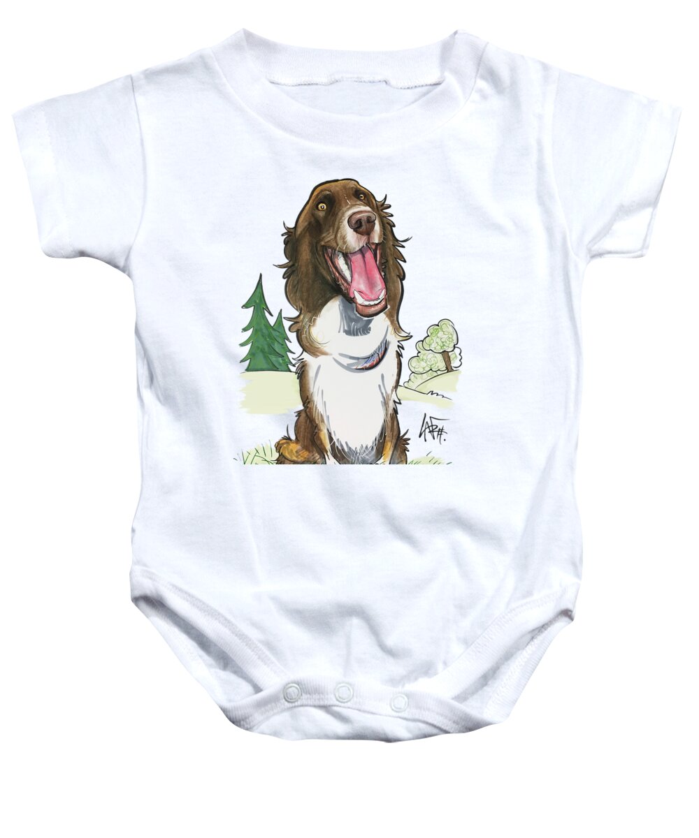 Wilks 4597 Baby Onesie featuring the drawing Wilks 4597 by Canine Caricatures By John LaFree