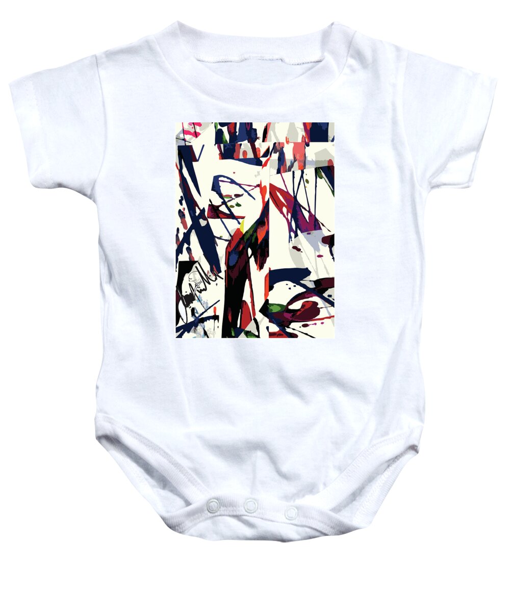  Baby Onesie featuring the digital art Wolf by Jimmy Williams