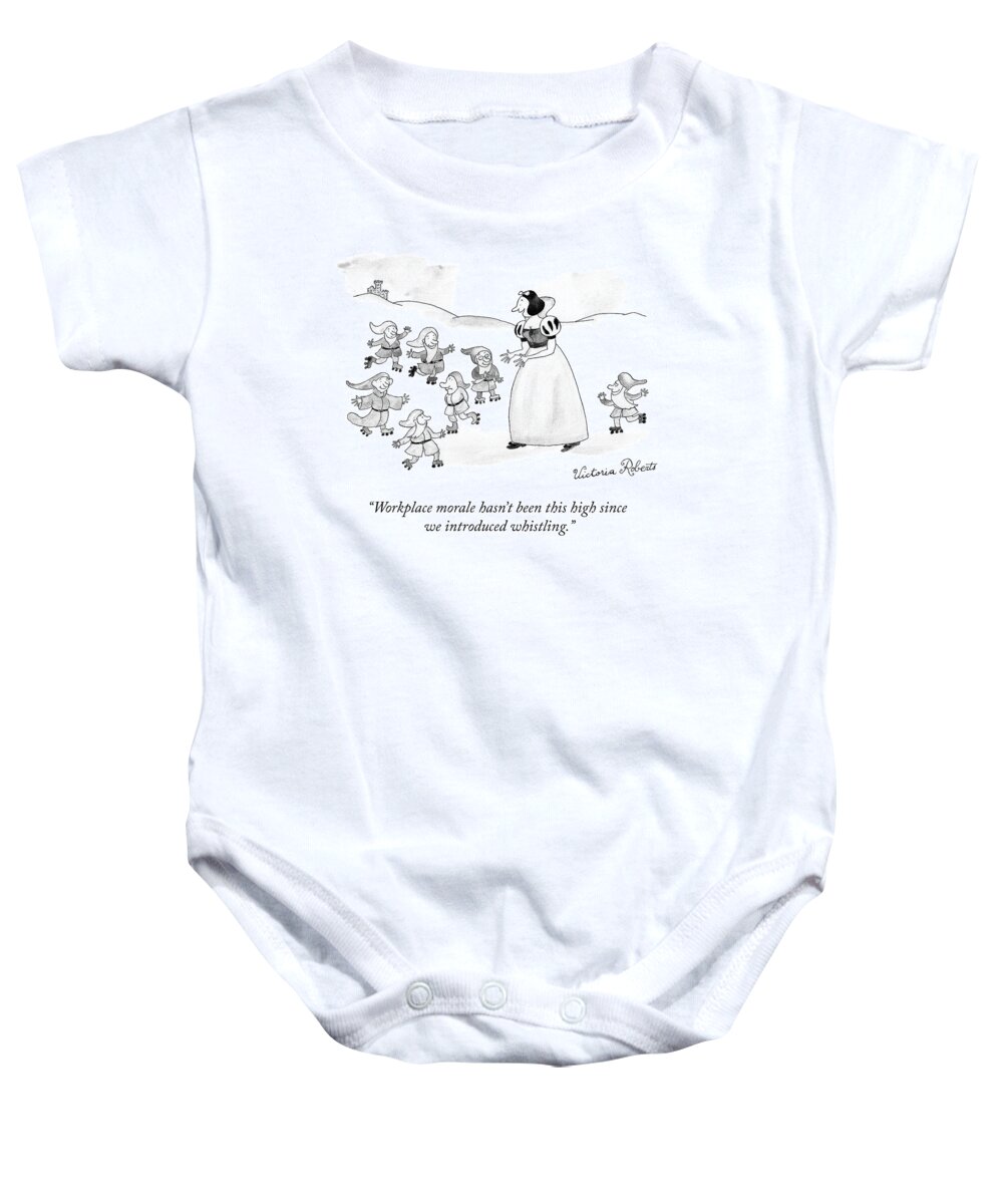 Cctk Baby Onesie featuring the drawing Workplace Morale by Victoria Roberts
