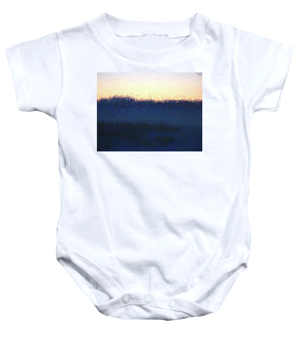 Wyoming Baby Onesie featuring the digital art Wyoming Landscape II by Cathy Anderson