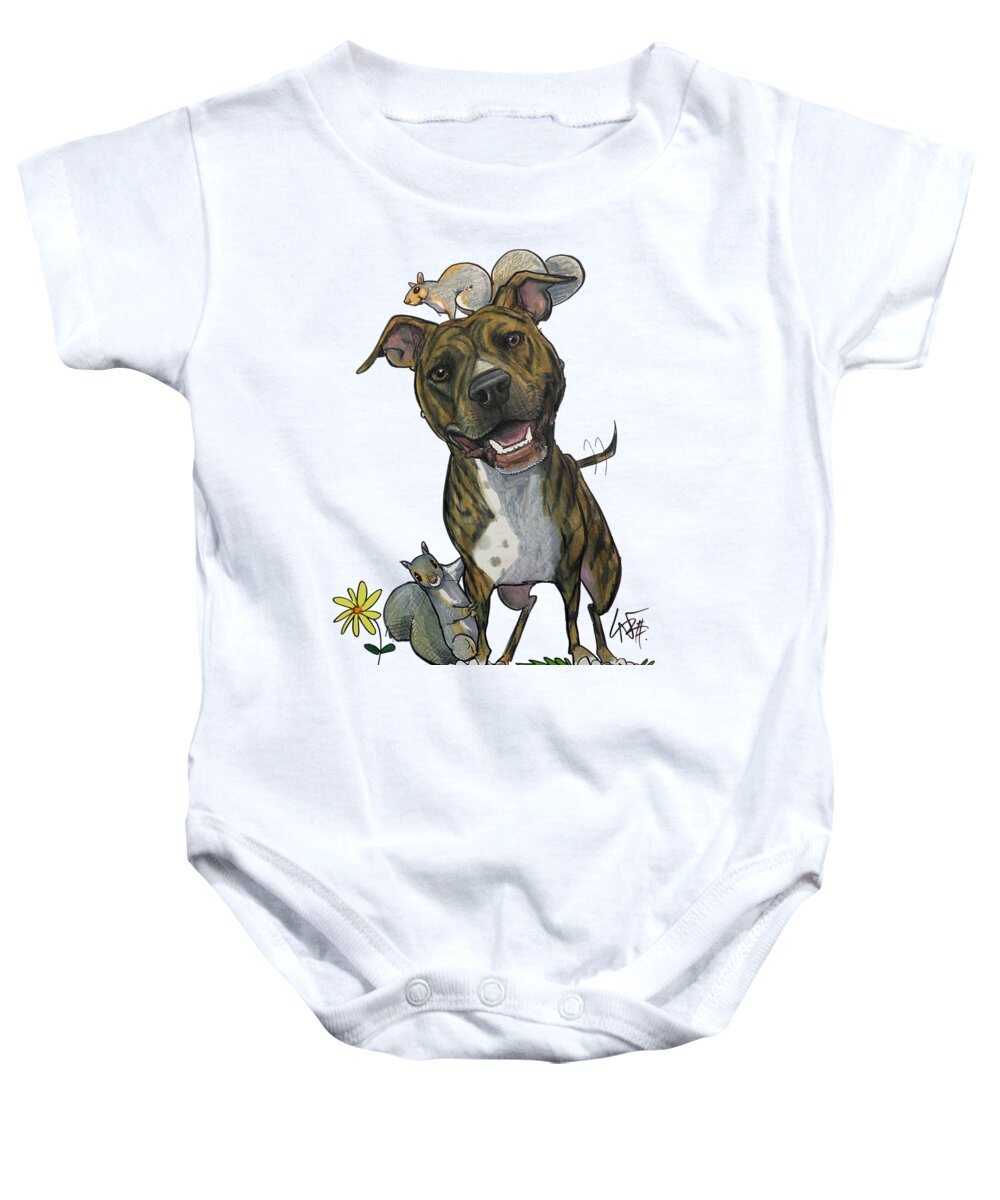 Chickos Baby Onesie featuring the photograph 5338 Chickos by Canine Caricatures By John LaFree