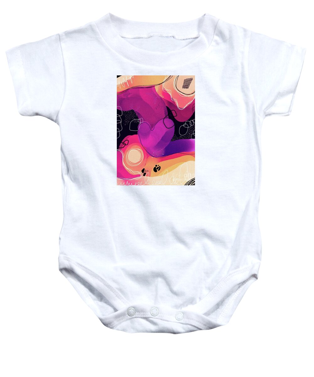 Abstrakt Baby Onesie featuring the digital art Abstract Painting #2 by Nomi Morina