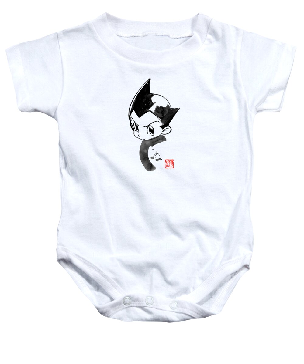 Astroboy Baby Onesie featuring the drawing Astroboy by Pechane Sumie