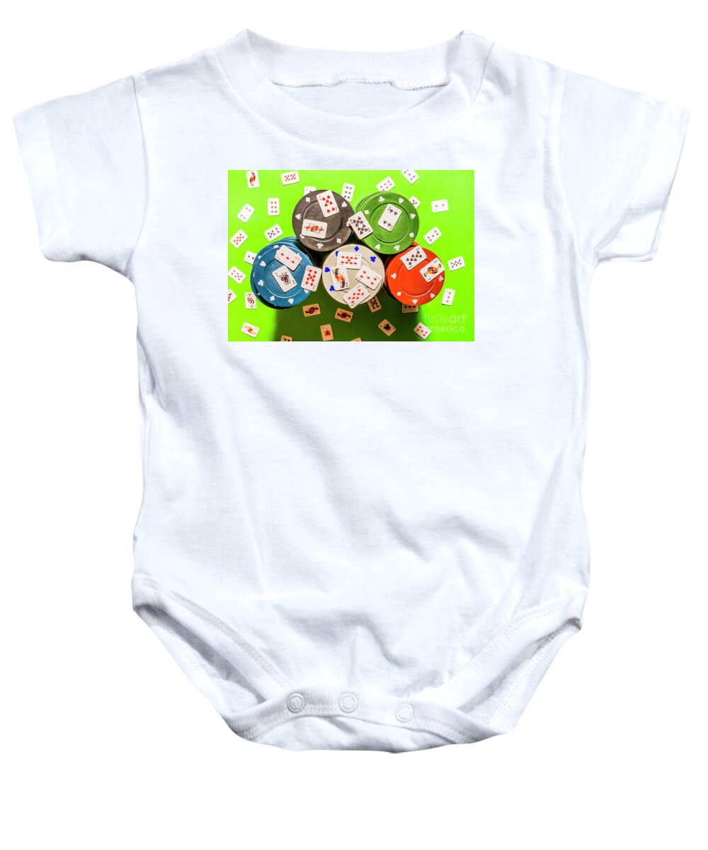 Games Baby Onesie featuring the photograph Deckadent by Jorgo Photography