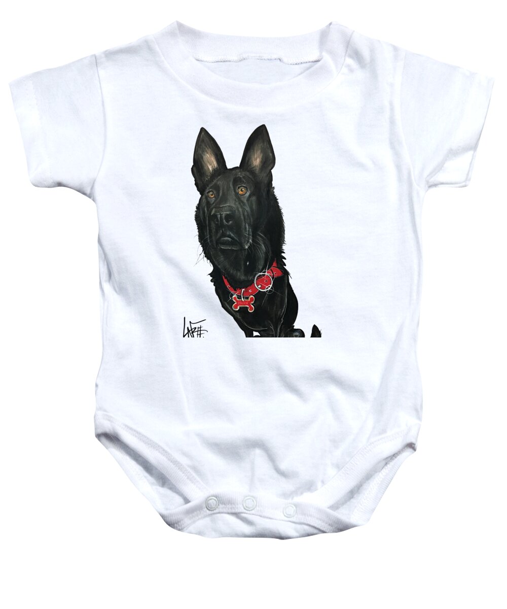 Dog Baby Onesie featuring the drawing Goodridge 5107 by Canine Caricatures By John LaFree