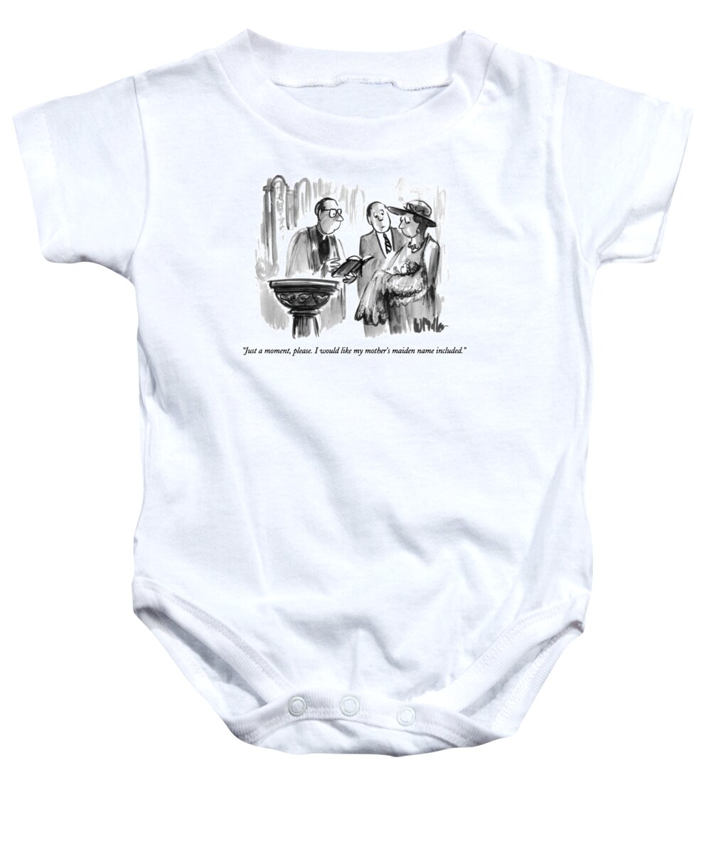 just A Moment Baby Onesie featuring the drawing Just A Moment #1 by Warren Miller
