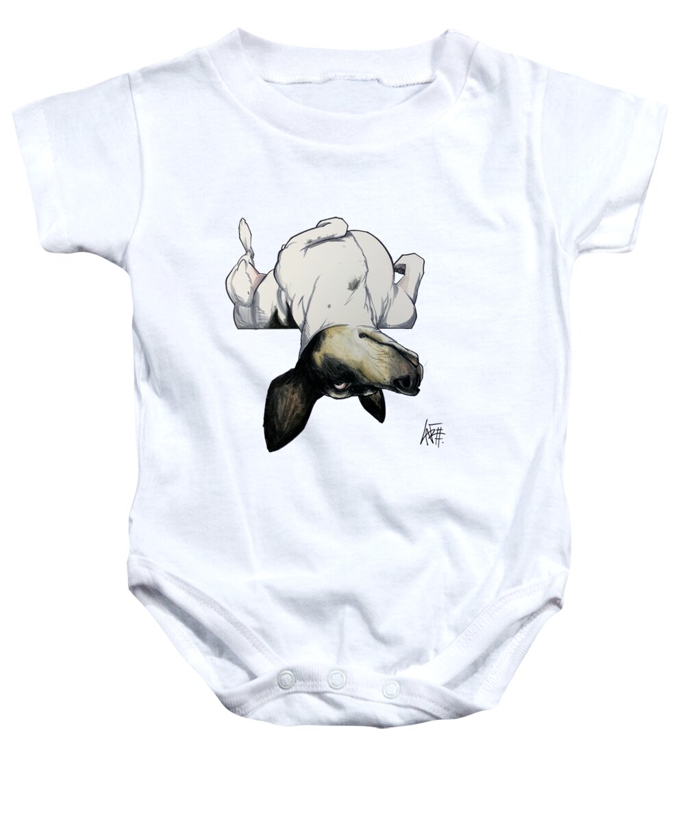 Merced Baby Onesie featuring the drawing Merced 5278 #1 by John LaFree
