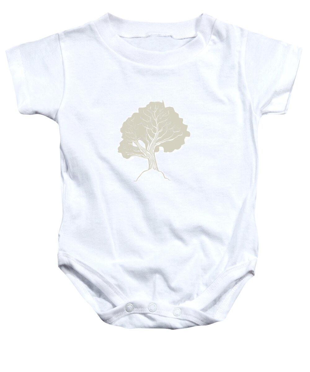 Mustard Seed Tree Baby Onesie featuring the digital art Mustard Seed Parable 11x14 #3 by Bob Pardue