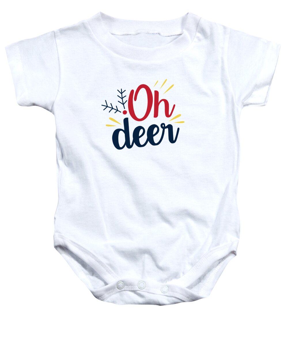 Boxing Day Baby Onesie featuring the digital art Oh deer by Jacob Zelazny