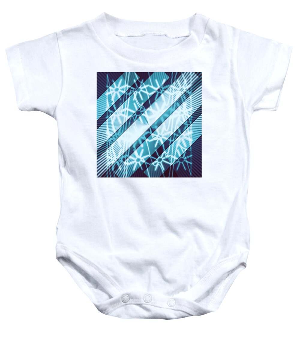 Abstract Baby Onesie featuring the digital art Pattern 46 by Marko Sabotin
