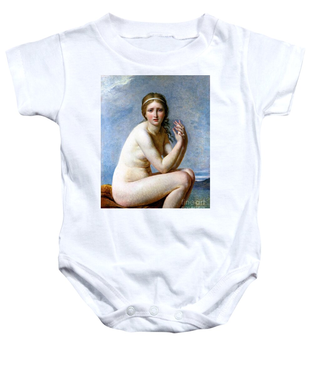 Jacques-louis David Baby Onesie featuring the painting Psyche abandoned #1 by Jacques-Louis David
