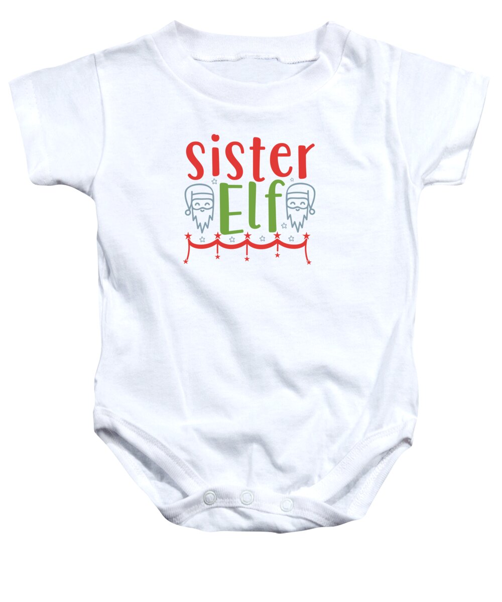 Boxing Day Baby Onesie featuring the digital art Sister elf by Jacob Zelazny