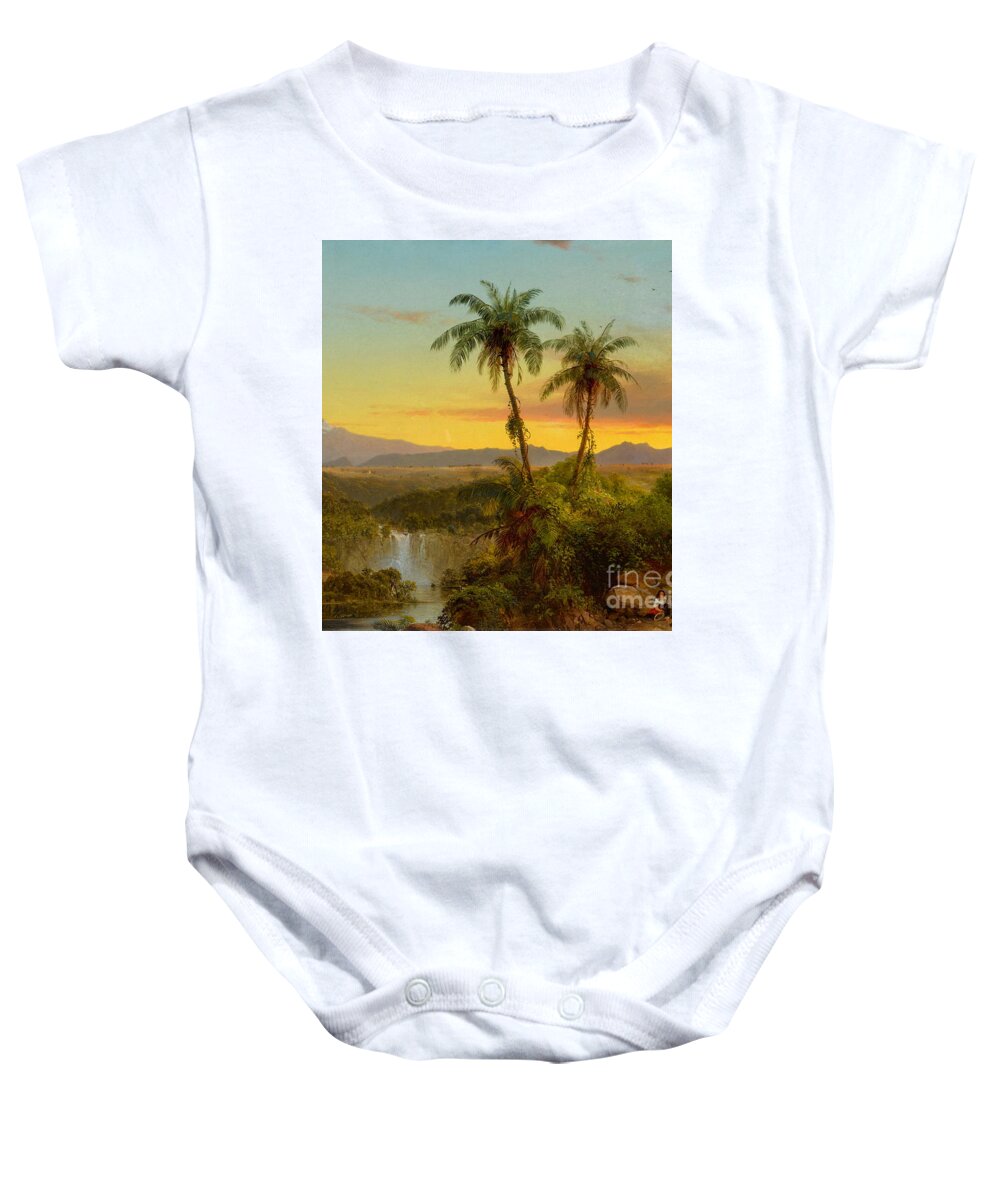  South American Landscape Baby Onesie featuring the painting South American landscape #1 by Frederic Edwin Church