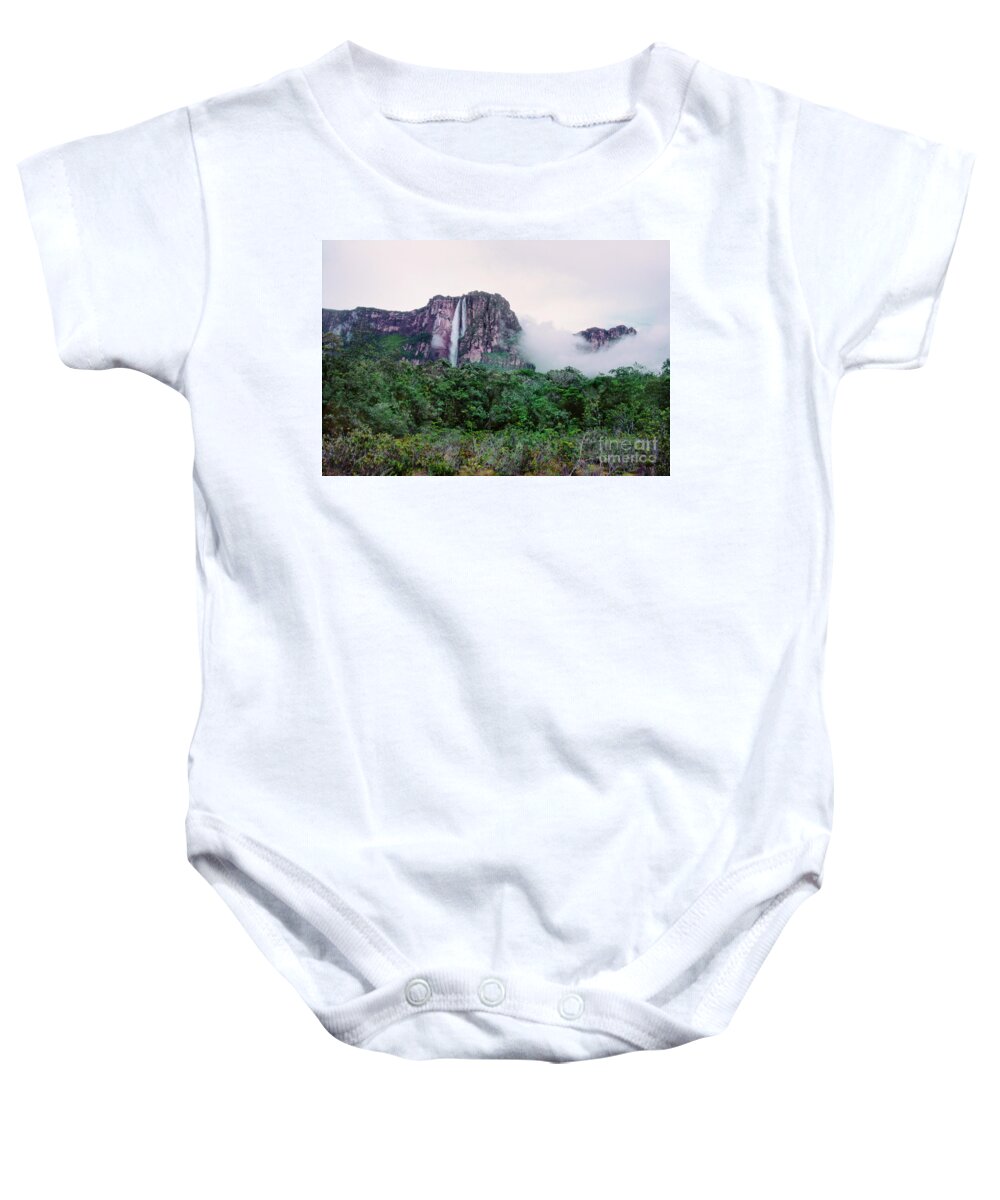 Dave Welling Baby Onesie featuring the photograph Angel Falls Canaima National Park Venezuela by Dave Welling