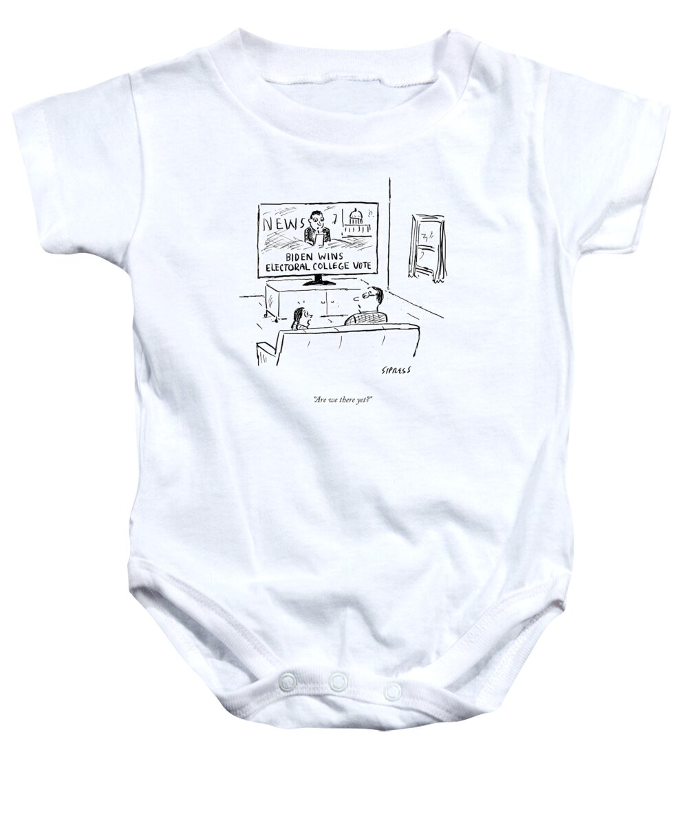 Are We There Yet? Baby Onesie featuring the drawing Are We There Yet? #3 by David Sipress