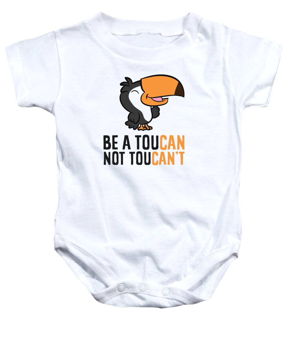 Toucan Baby Onesie featuring the tapestry - textile Be A Toucan Not Toucant #2 by EQ Designs